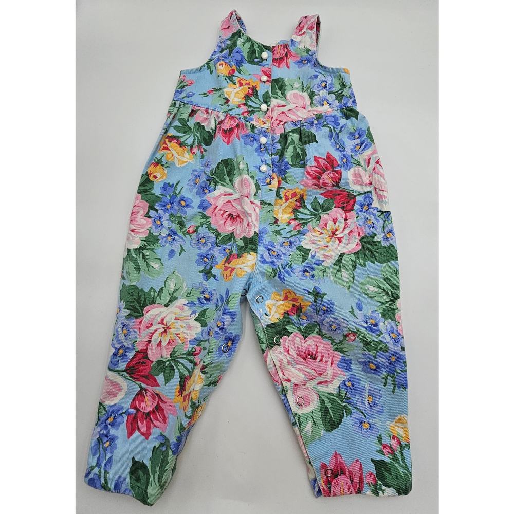 Floral Blue Girls' One-Piece Romper